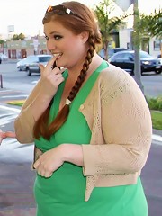 Fat-ass honey bounces on top of a massive shlong